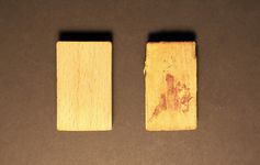 Pictured are 2 wood samples before (left) and after (right) treatment with basidiomycetes.