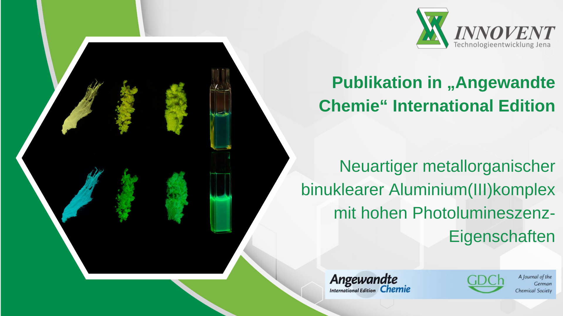 Neuartiger metallorganischer binuklearer Aluminium(III)komplex mit hohen Photolumineszenzeigenschaften 