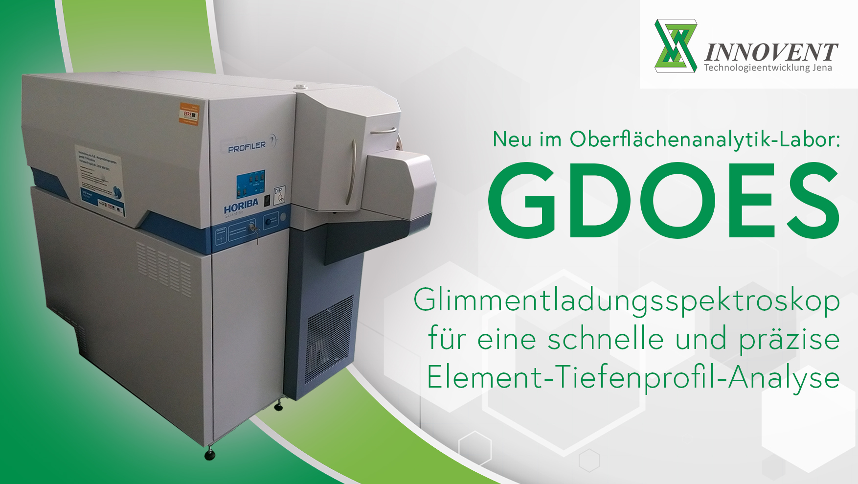 New in the Surface Analysis Laboratory: GDOES - Glow Discharge Spectroscope for fast and precise elemental depth profile analysis
