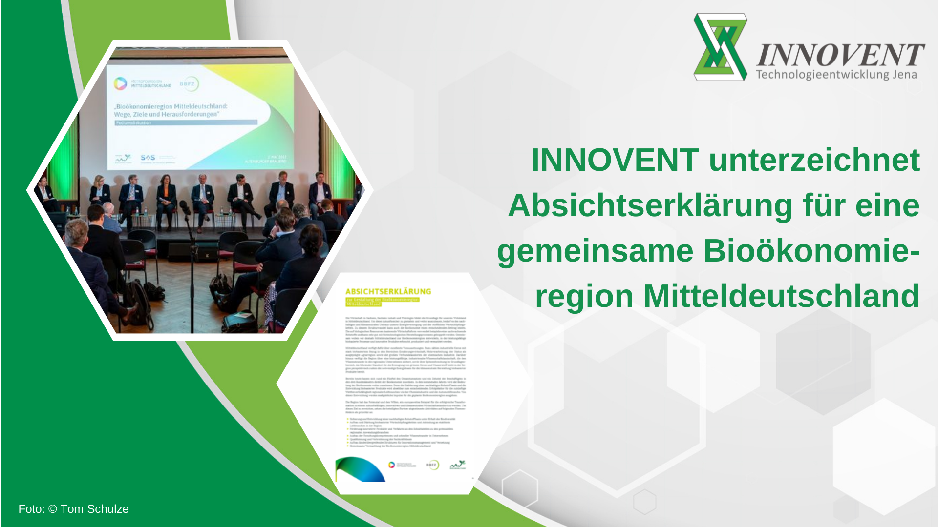 INNOVENT unterzeichnet Absichtserklärung zur Gestaltung der Bioökonomieregion Mitteldeutschland